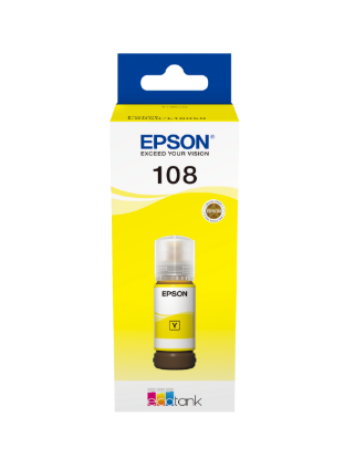 Зображення Контейнер з чорнилом  Epson 108 Yellow (C13T09C44A)