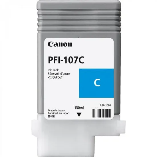Зображення Картридж струменевий Canon PFI-107 Cyan; для iPF680, iPF685, iPF780 и iPF785, 130 ml (6706B001AA)