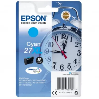 Изображение Картридж струменевий Epson 27XL Cyan для принтерів WorkForce WF (C13T27124022)
