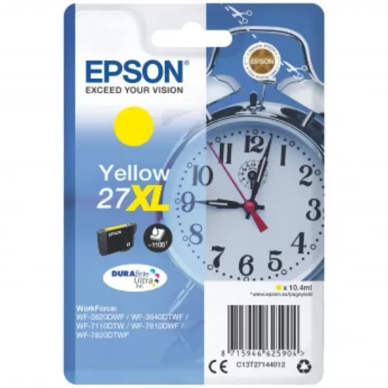 Зображення Картридж струменевий Epson 27XL Yellow для принтерів WorkForce WF (C13T27144022)