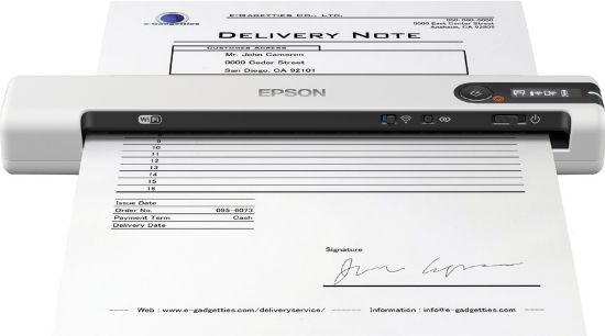 Зображення Сканер A4 Epson WorkForce DS-80W, мобільний (B11B253402)