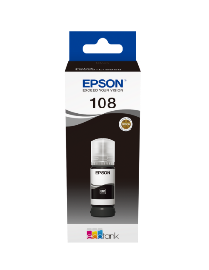 Зображення Контейнер з чорнилом  Epson 108 Black (C13T09C14A)