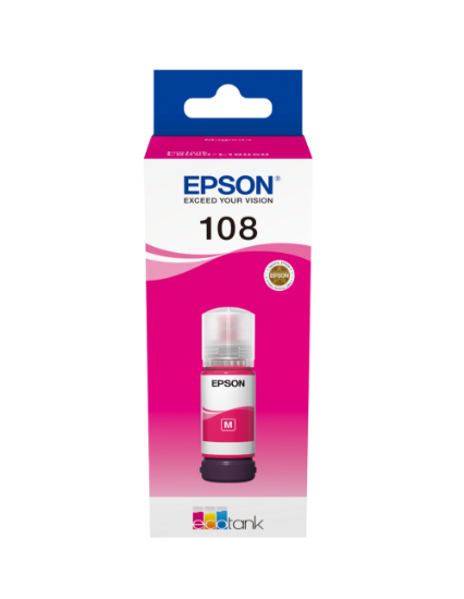 Зображення Контейнер з чорнилом  Epson 108 Magenta (C13T09C34A) 