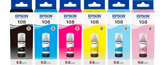 Зображення Контейнери з чорнилом Epson 108, комплект B,C,M,Y,Lc,Lm (EPSON108Bundle)