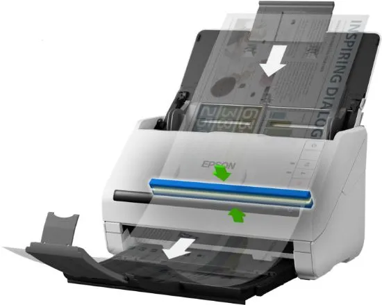 Зображення Сканер A4 Epson WorkForce DS-530II із полистовою подачею (B11B261401)
