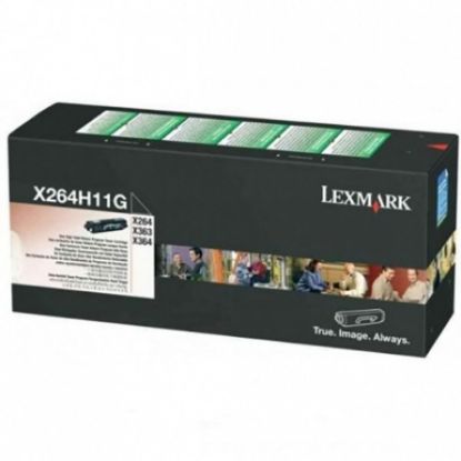 Зображення Тонер-картридж LEXMARK для X264/363/364, 9k, чорний (X264H11G)